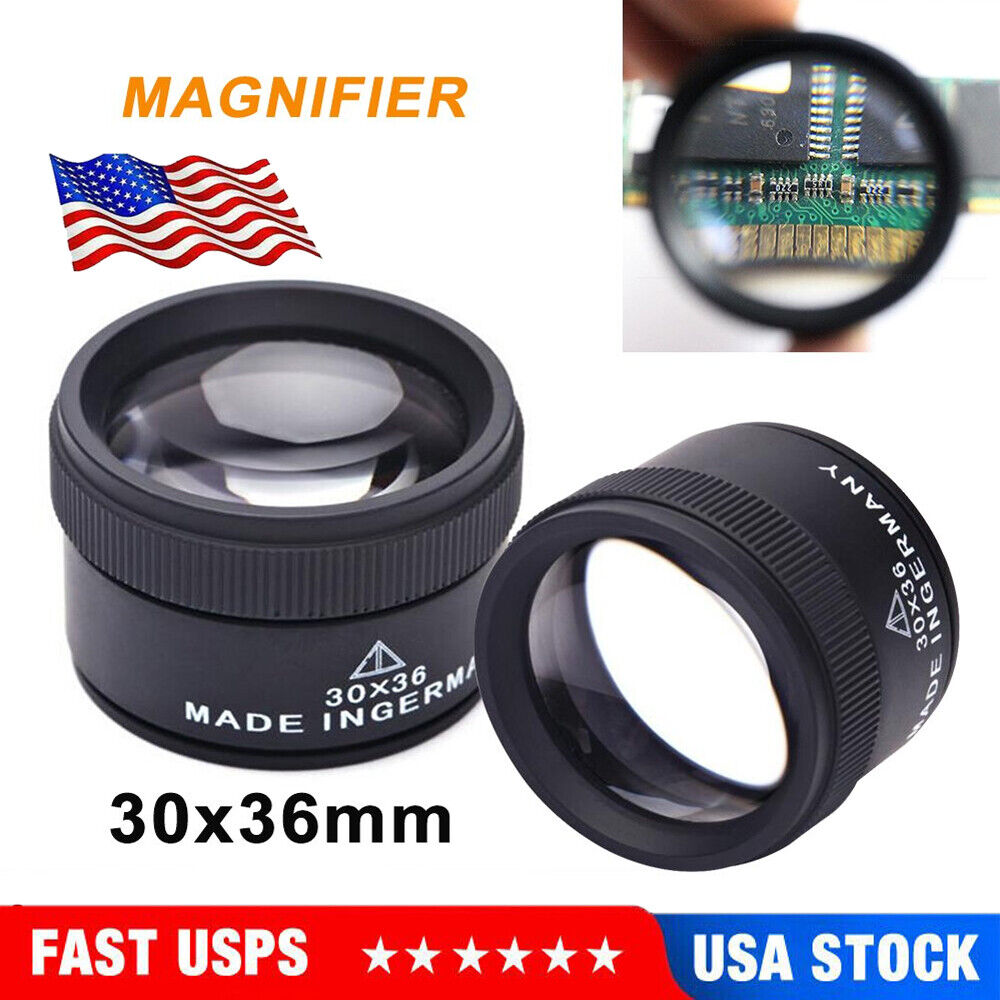 Optical Magnifier Magnifying Glass Lens Loupe Microscope Watch Jewelry 30x36 Bf
