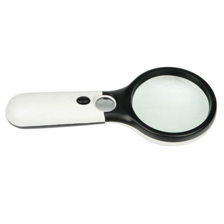 45x Handheld Magnifier Reading Magnifying Glass Jewelry Loupe With 3led Light