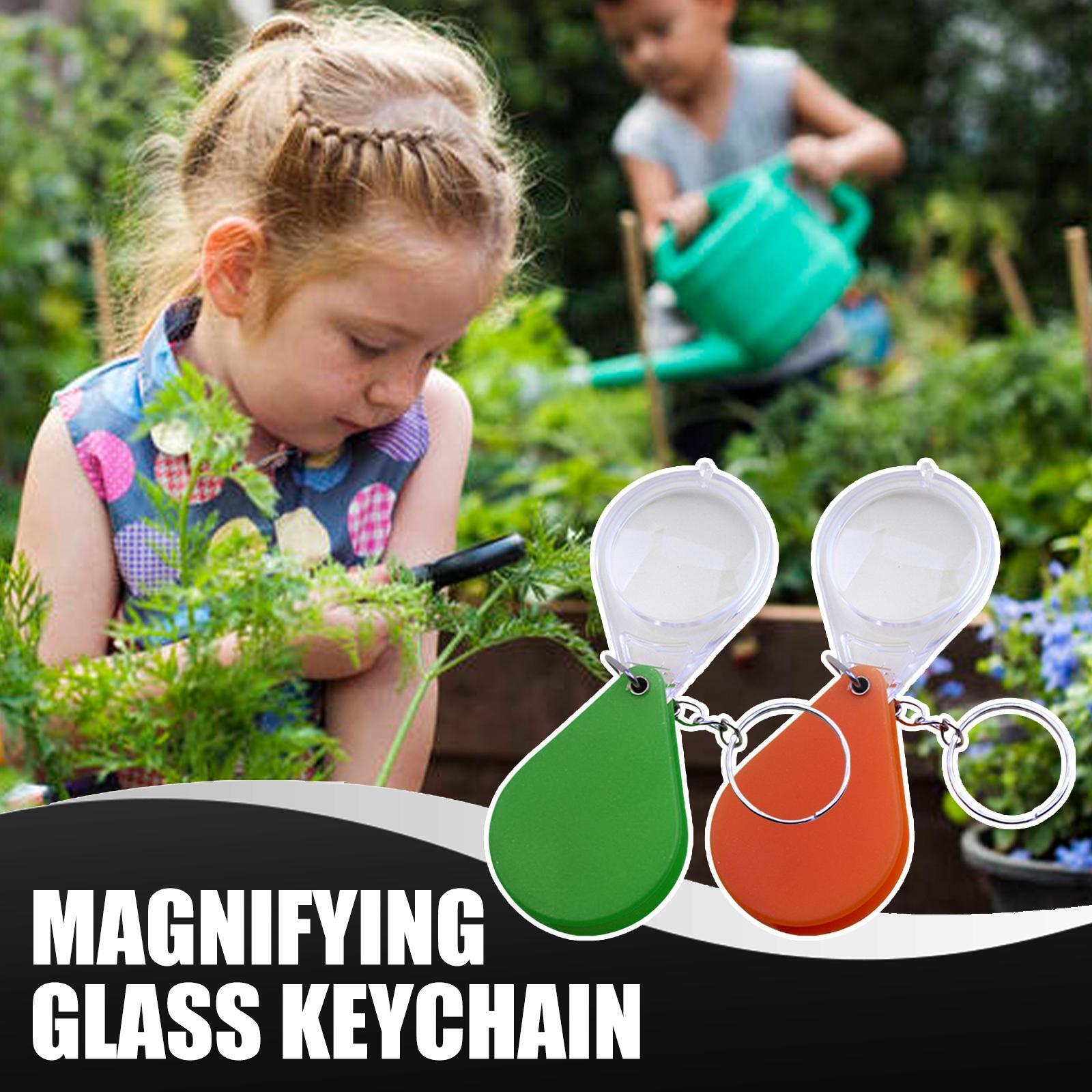 Portable Magnifying Glass Handheld Magnifier Keychain 2r7y Jewelry Reading P0f5